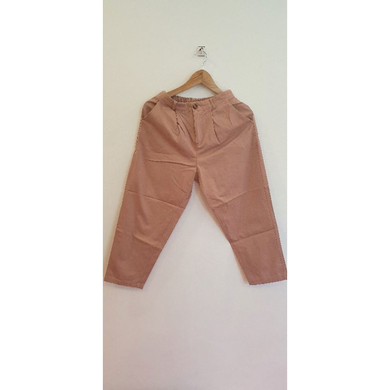 Prelived celana katun dusty pink