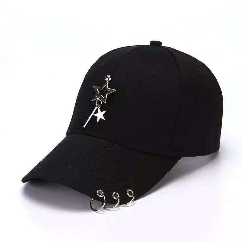 TOPI BASEBALL RING BESI KOREA ANTING RANTAI BINTANG KPOP UNISEX KUALITAS PREMIUM TERMURAH