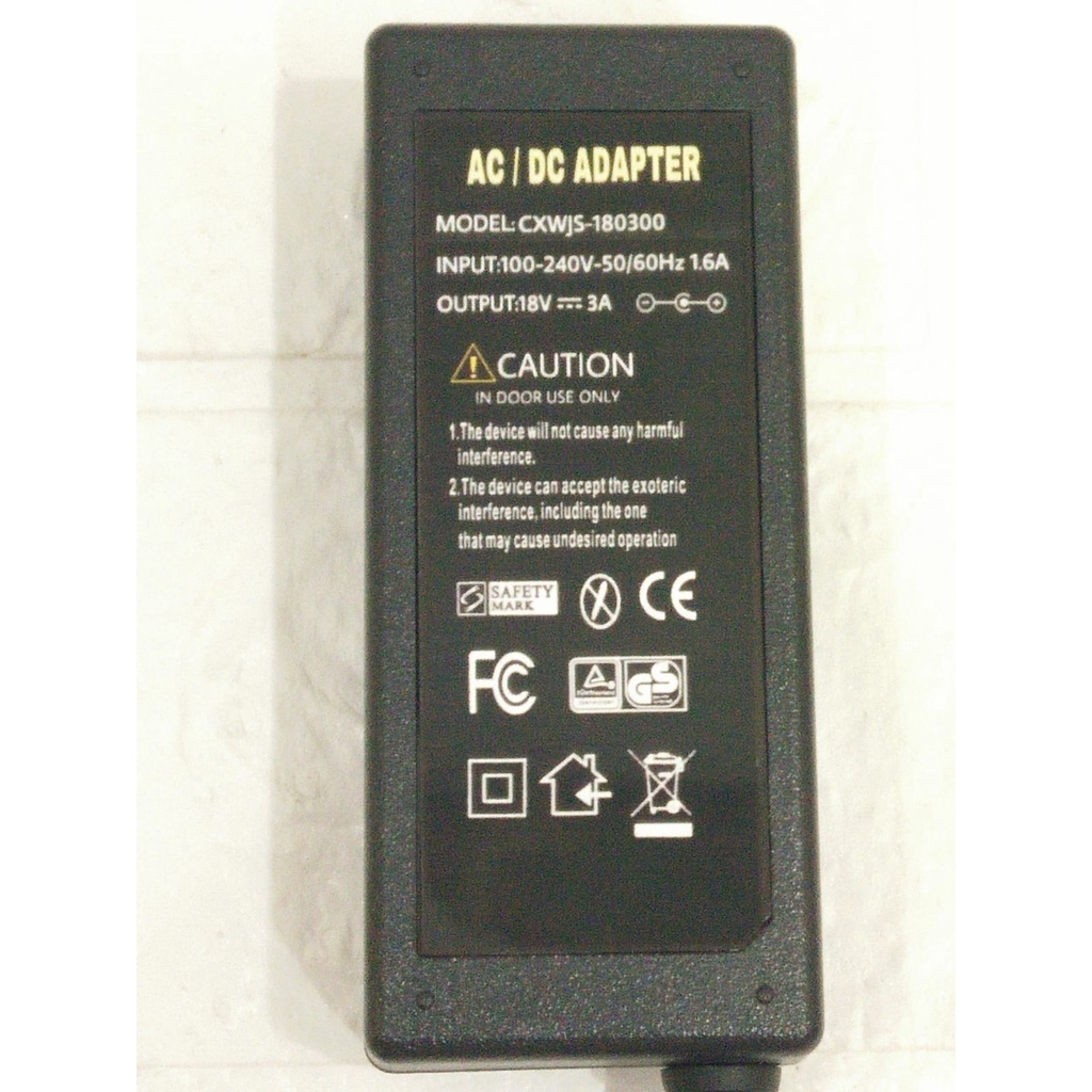 18V 3A AC DC Adapter UNTUK GLAM LIGHT LED / LAMPU MUA / RING LIGHT / STAR LIGHT