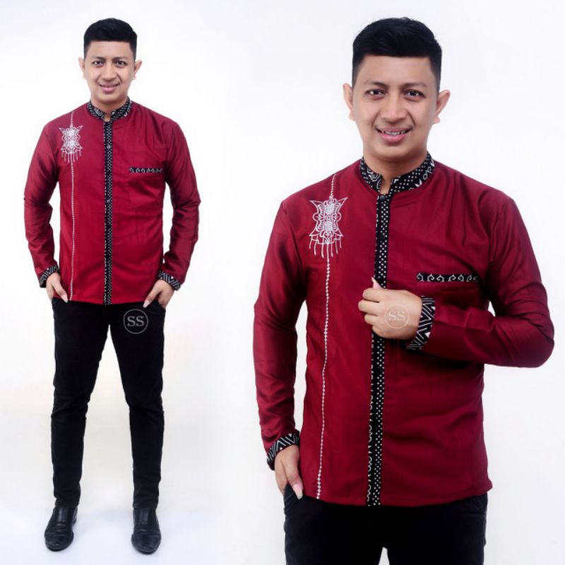 BAJU KOKO BORDIR LENGAN PANJANG| KOKO | KOKO BATIK |KOKO MURAH BERKUALITAS