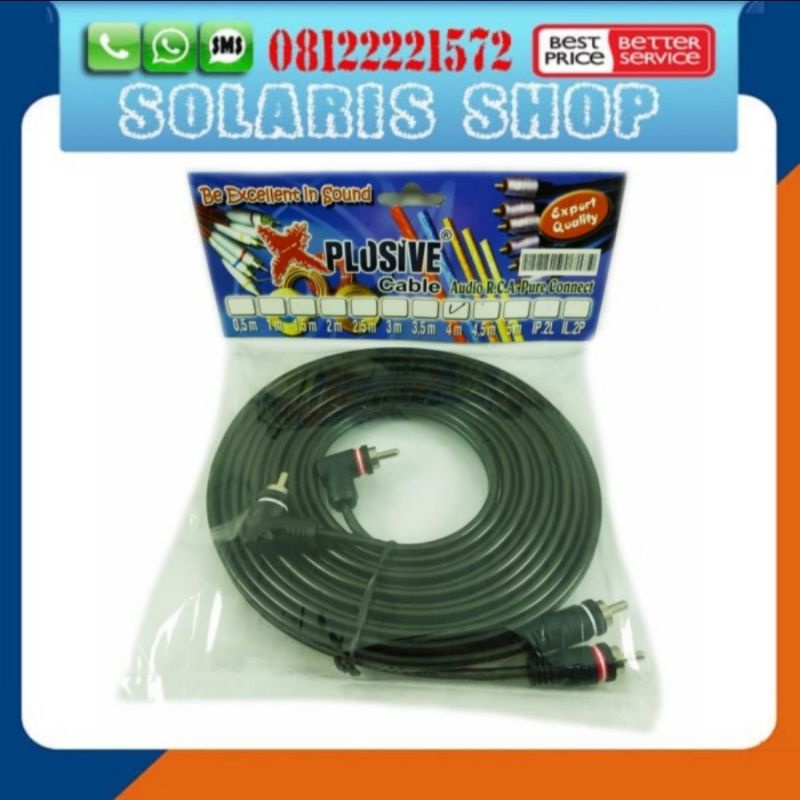 Kabel Audio Jack RCA to RCA 4 M/Kabel RCA Audio Mobil Premium Quality