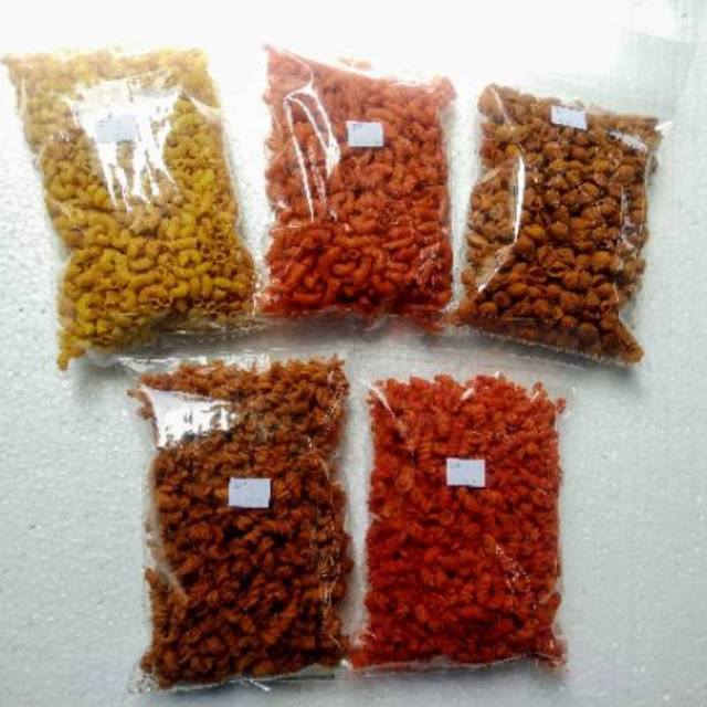 

Makaroni Balado spiral mini / makaroni asin 500gram/ makaroni keong / makaroni pipa 500gram