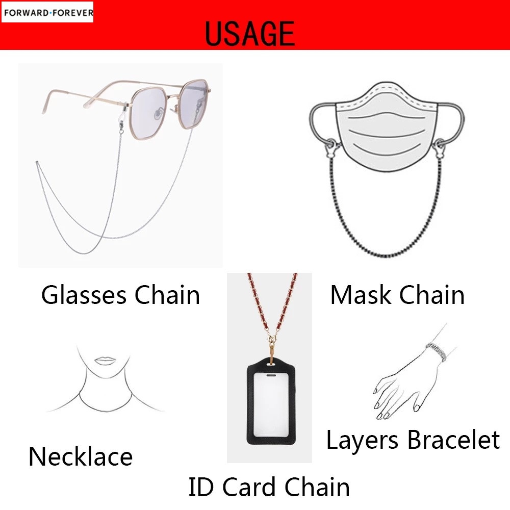 Simple and versatile lanyard mask lanyard chain glasses sling anti-lost neck mask lanyard chain