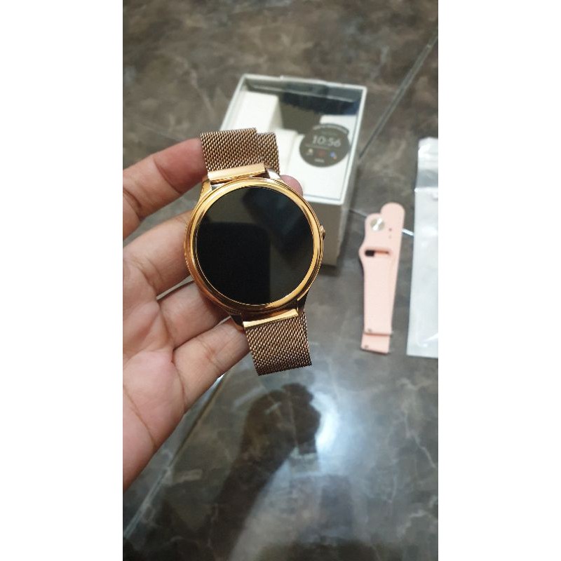 Smart watch fossil gen 5E rosegold mesh preloved