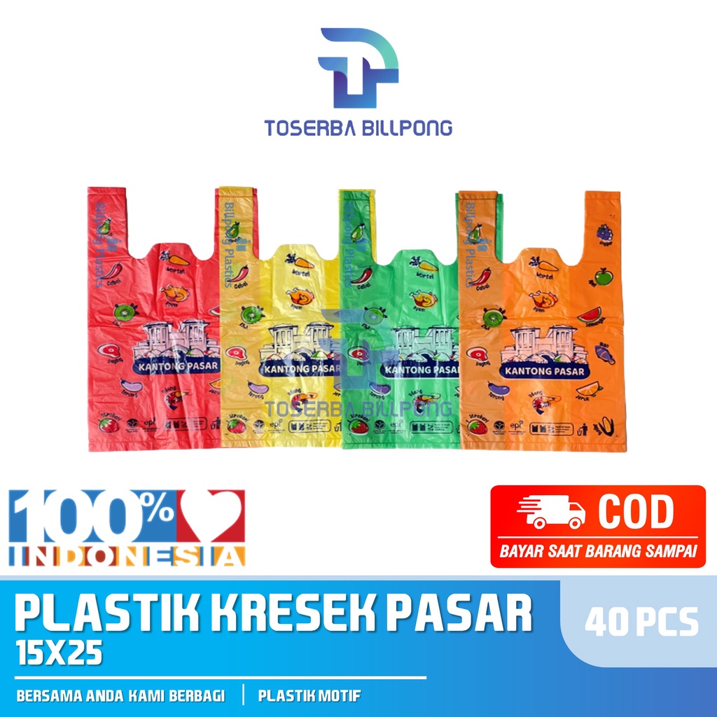 

Plastik Olshop Kresek Motif Lucu Kantong Pasar Buah 15 x 25 cm 40pcs Toserba Billpong