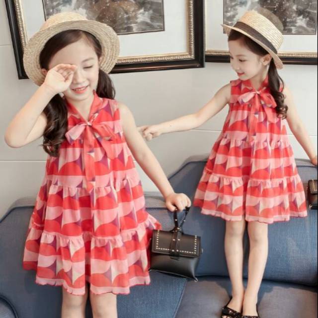 Dress Red Ribbon | Dress Anak | Dress Anak Import