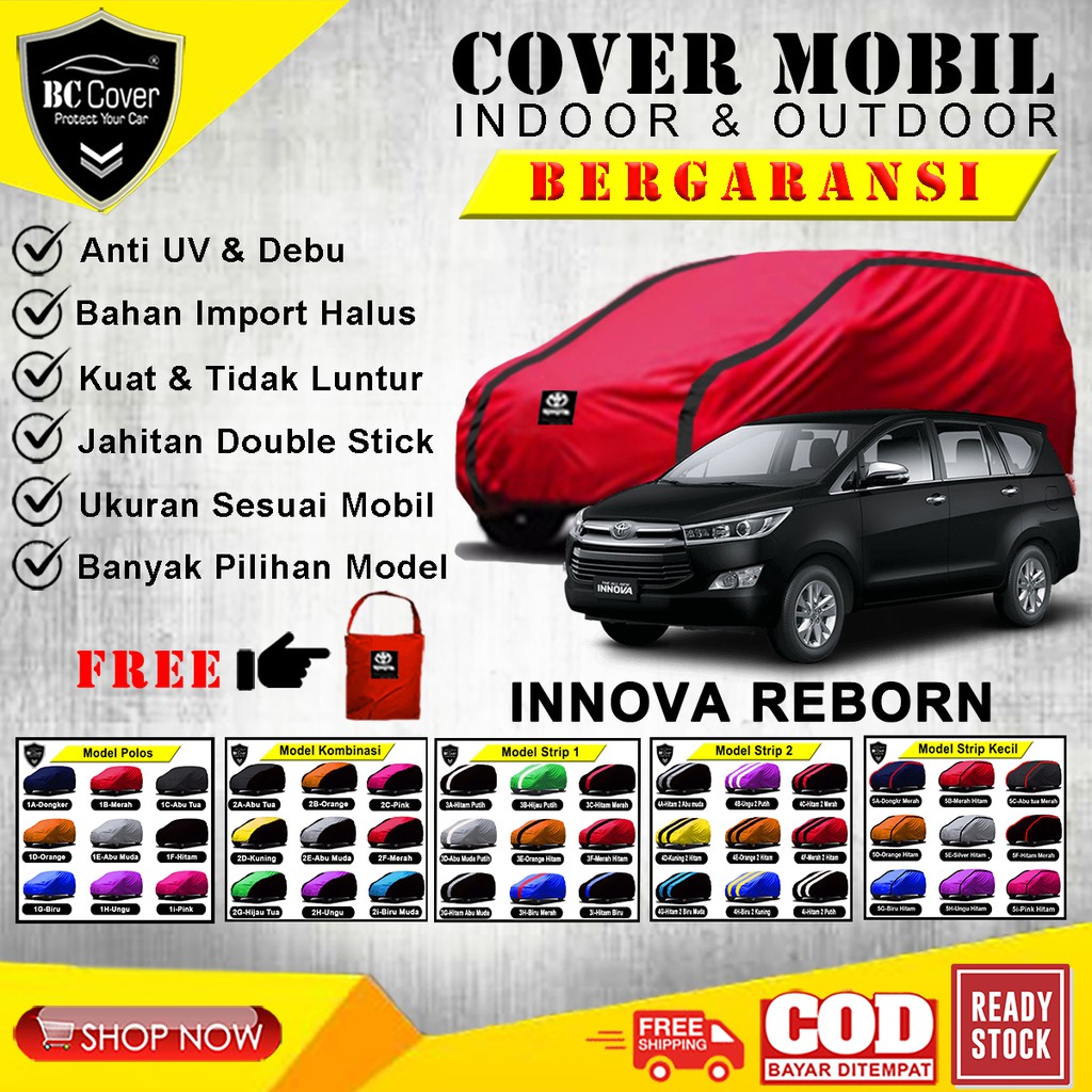 Cover Mobil Innova Reborn / Sarung Mobil Innova Reborn / Selimut Kijang Innova Pelindung Jas Mantol Kerudung Mantel Tutup Mobil Inova Ribon Outdoor