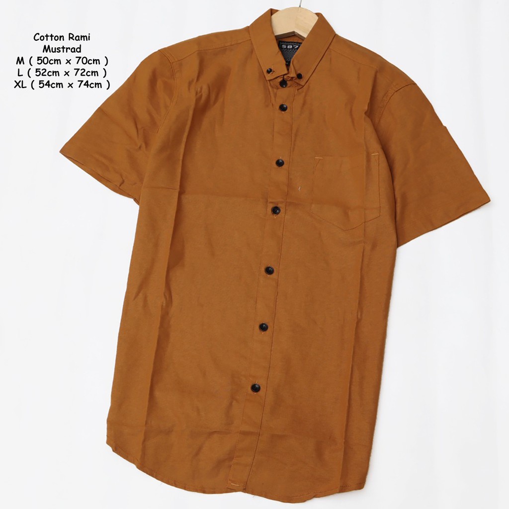 Kemeja Distro Atasan Pria Men Kemeja Cowok Casual I4U8 Polos Lengan Pendek Formal kerja Kantoran Pre