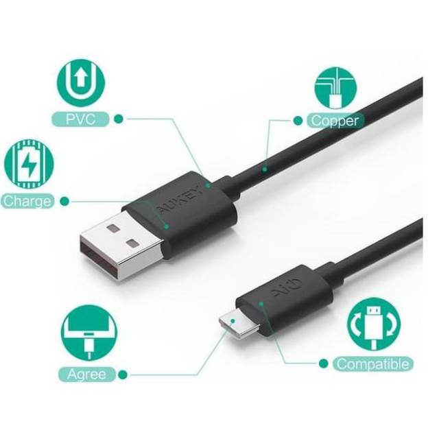Kabel Micro USB aukey 1M dan 30 cm