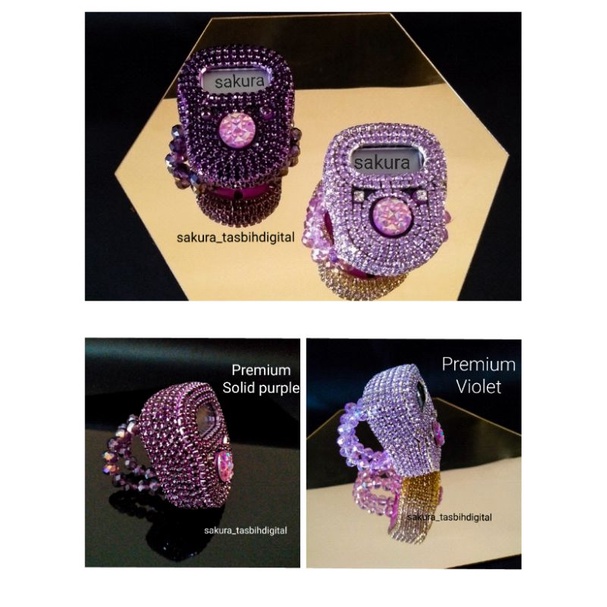 seri UNGU - Premium tasbih digital diamond swarovski - alat dzikir