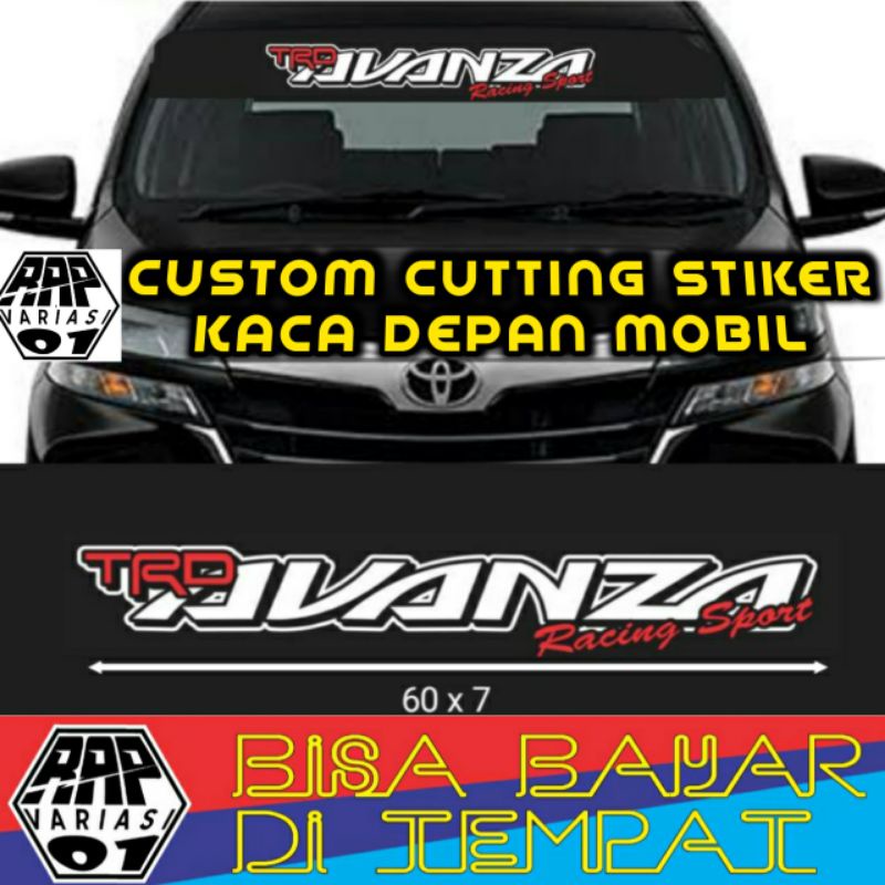 stiker kaca depan mobil AVANZA, stiker Cutting kaca mobil