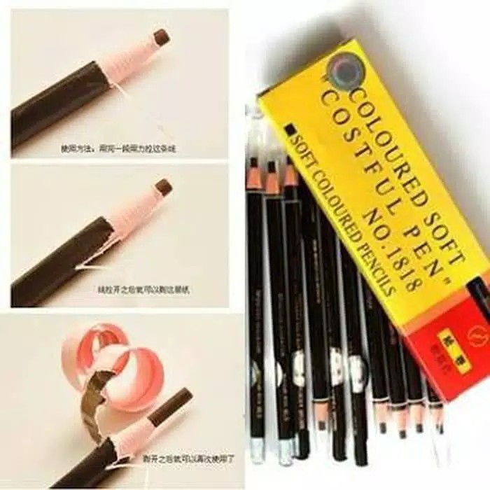 Harga 1 Pcs Minimal pesan 12pcs(bisa campur)100% original Pensil Alis Benang / Hengsi Eyebrow Pencil