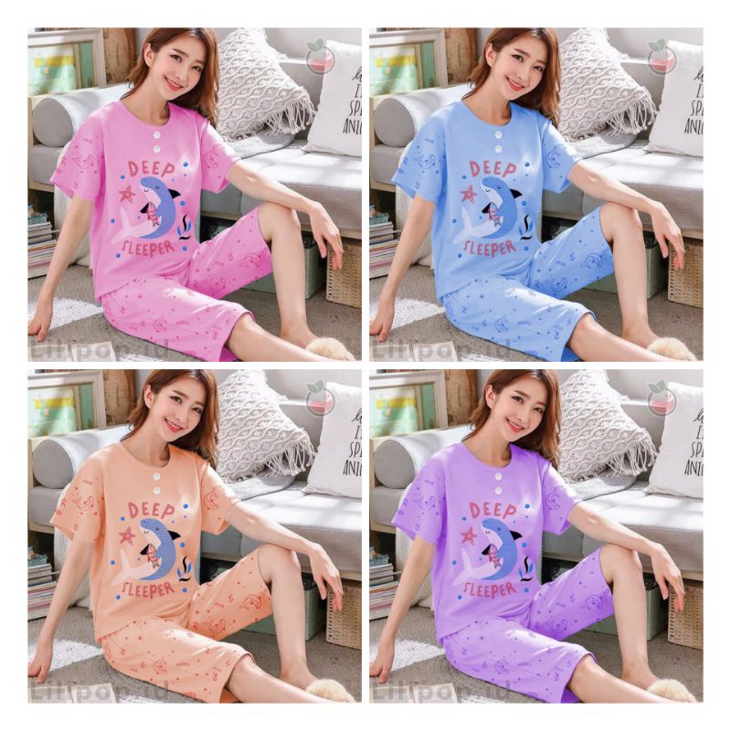 SUNCHERY COD BAJU TIDUR 3/4 ALL SIZE/BABYDOLL KEKINIAN MURAH/SLEEPWEAR WANITA-2