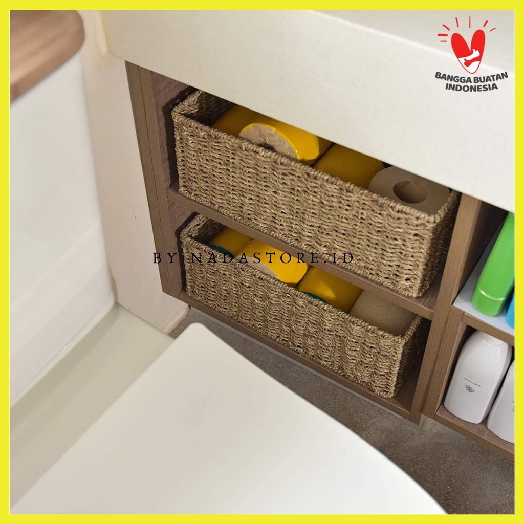 Water Hyacinth Storage / Toilet Paper Basket / Storage Basket for Toilet Tank Top / Tempat Topless