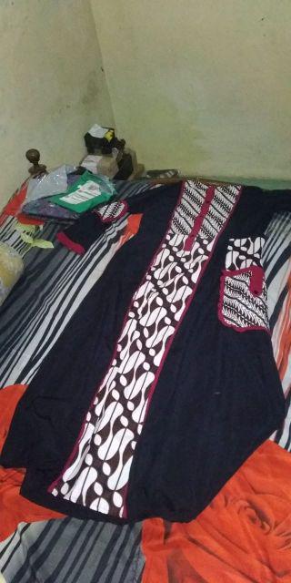 Gamis Vihan Batik Solo Fashion Wanita Gamis Batik Modern Dress Batik Kombinasi Ori By Svj