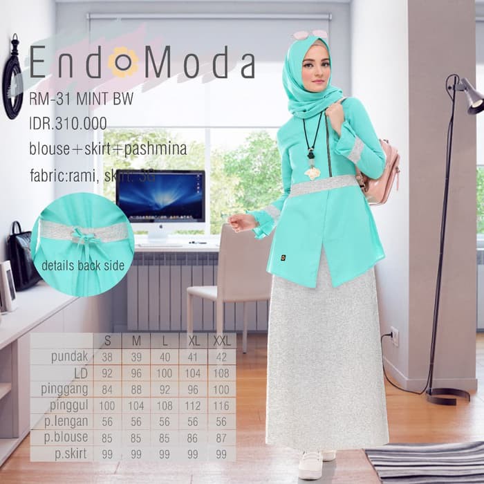 SETELAN ENDOMODA RM 31 TUNIK ROK | SETELAN ROK ENDOMODA