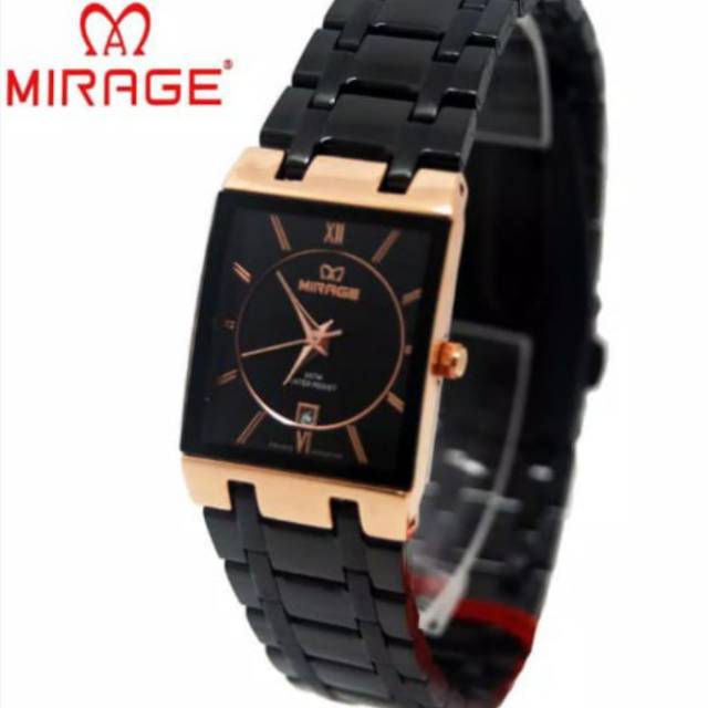 Jam mirage wanita original Hitam rose gold