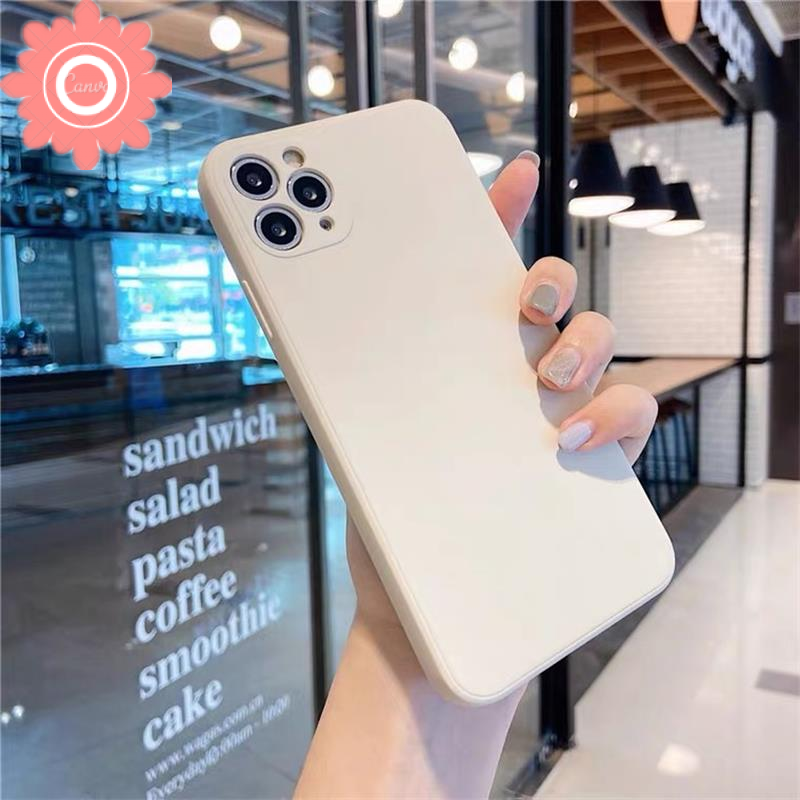 Straight Cube Case Vivo Y12 Y17 Y15 Y11 Y12i Y12S Y50 Y30 Y30i Y20 Y20i Y20S Solid Color Simple Soft TPU Phone Cover