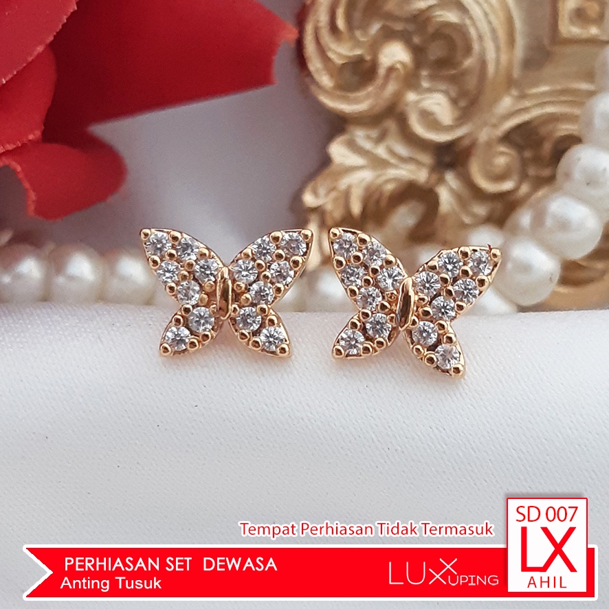 SD 007 Perhiasan Xuping Set Kalung Liontin dan Anting Tusuk Tanpa Display Perhiasan Luxx Xuping