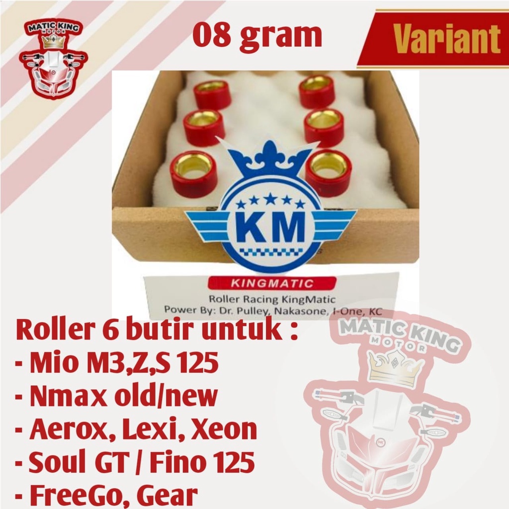 Roller Racing Yamaha Nmax Lexi Aerox Mio M3 S Z GT Xeon Free Go Gear Xeon X Ride 125 150 155 KingMatic  8gr 9gr 10gr 11gr 12gr 13gr 14gr 15gr 16gr