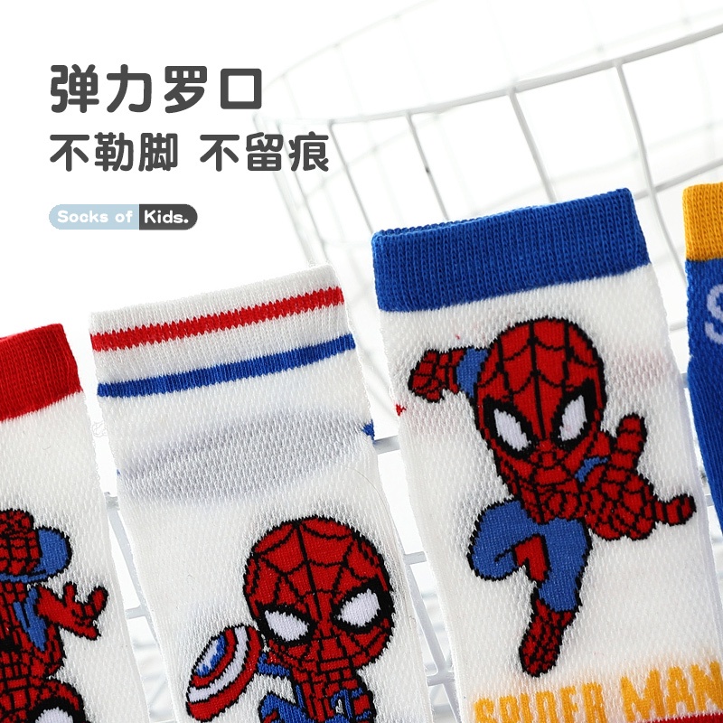 Okaybaby B168 Kaos Kaki Anak Laki Laki Spiderman Import (PREMIUM QUALITY) Bahan Tebal Lembut Motif Keren Terbaru 1-5 Tahun