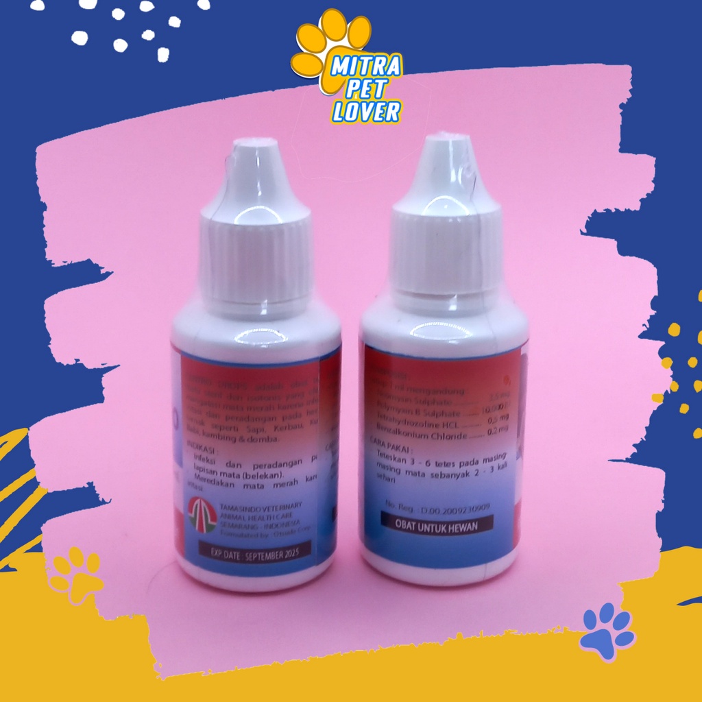 OBAT TETES MATA TERNAK SAPI KAMBING BABI - CENTRO DROP 30 ML - STERIL &amp; ISOTONIS ATASI MATA MERAH IRITASI INFEKSI MATA MERAH - MURAH KUALITAS ASLI ORIGINAL- PET ANIMAL HEALTHCARE VETERINARY TAMASINDO VITAMIN TERNAK HEWAN BINATANG PELIHARAAN MITRAPETLOVER