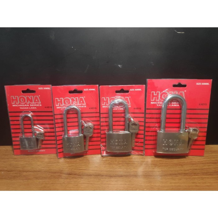 Gembok Nekel Panjang HONA 30 40 50 60 mm Rumah Industri Padlock