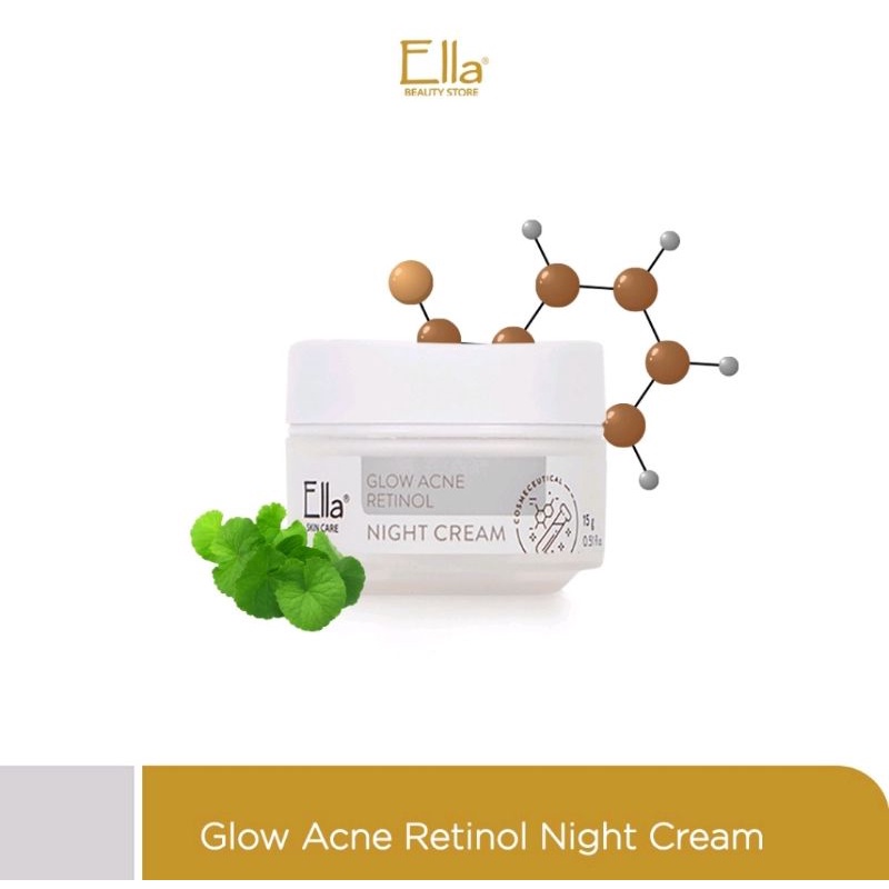 Krim glow acne night retinol Ella skincare