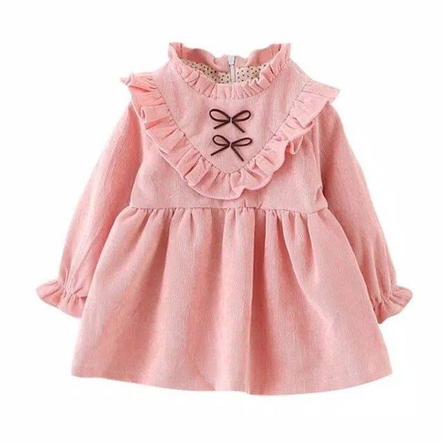 Baju bayi dress anak dress pesta pink pita gaun pesta pita
