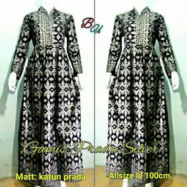 Gamis prada silver