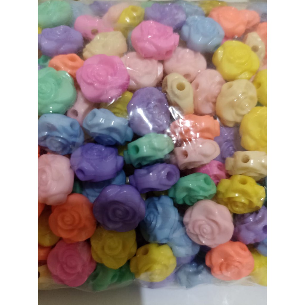 30 GRAM Resin Mawar Kecil | Manik Bunga Mawar | Mote Bunga