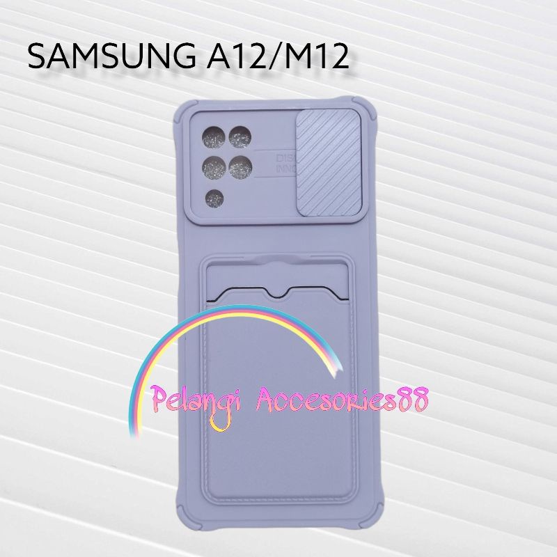 CASE SAMSUNG A12 / M12 CASE SOFTCASE SLEDING WARNA WARNI