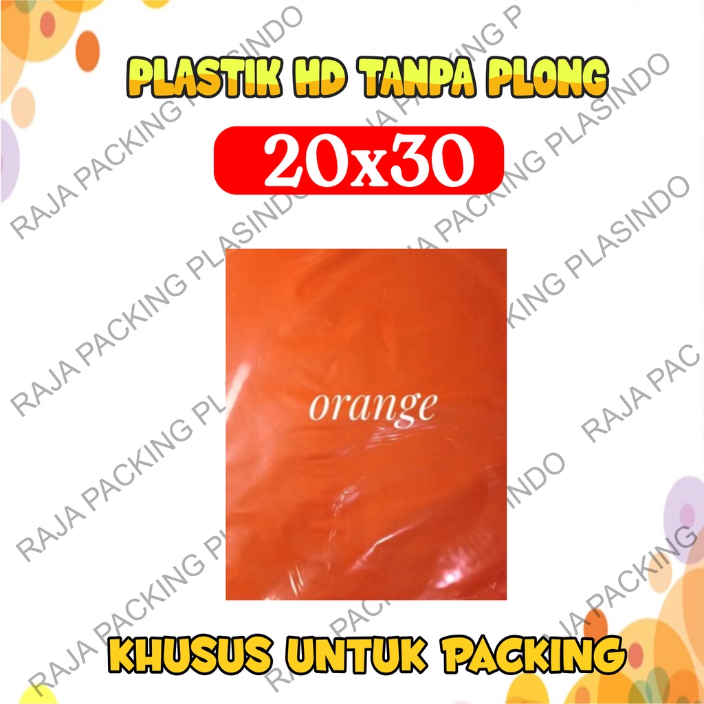 &lt;Isi 50 pcs&gt; Plastik Packing HD Tanpa Plong UK 20X30 Kresek / Plastik / Plastik Olshop