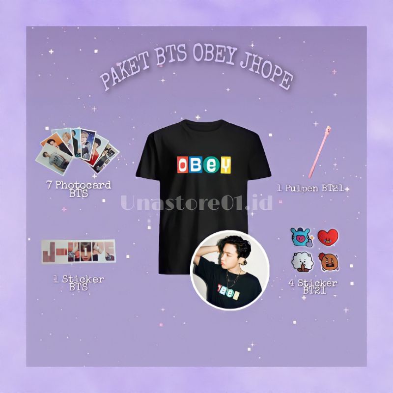 Paket Hemat BTS Jhope OBEY/Hampers Kpop/Gift Box Kpop/Kaos kpop bts Murah