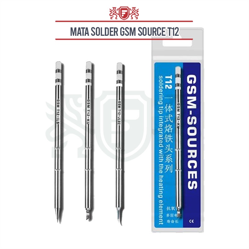 Mata Solder Gsm Source T12 Lurus / Bengkok / Pisau /BC-2 Tapal Kuda / Mata Solder T12 GSM SOURCE Ori