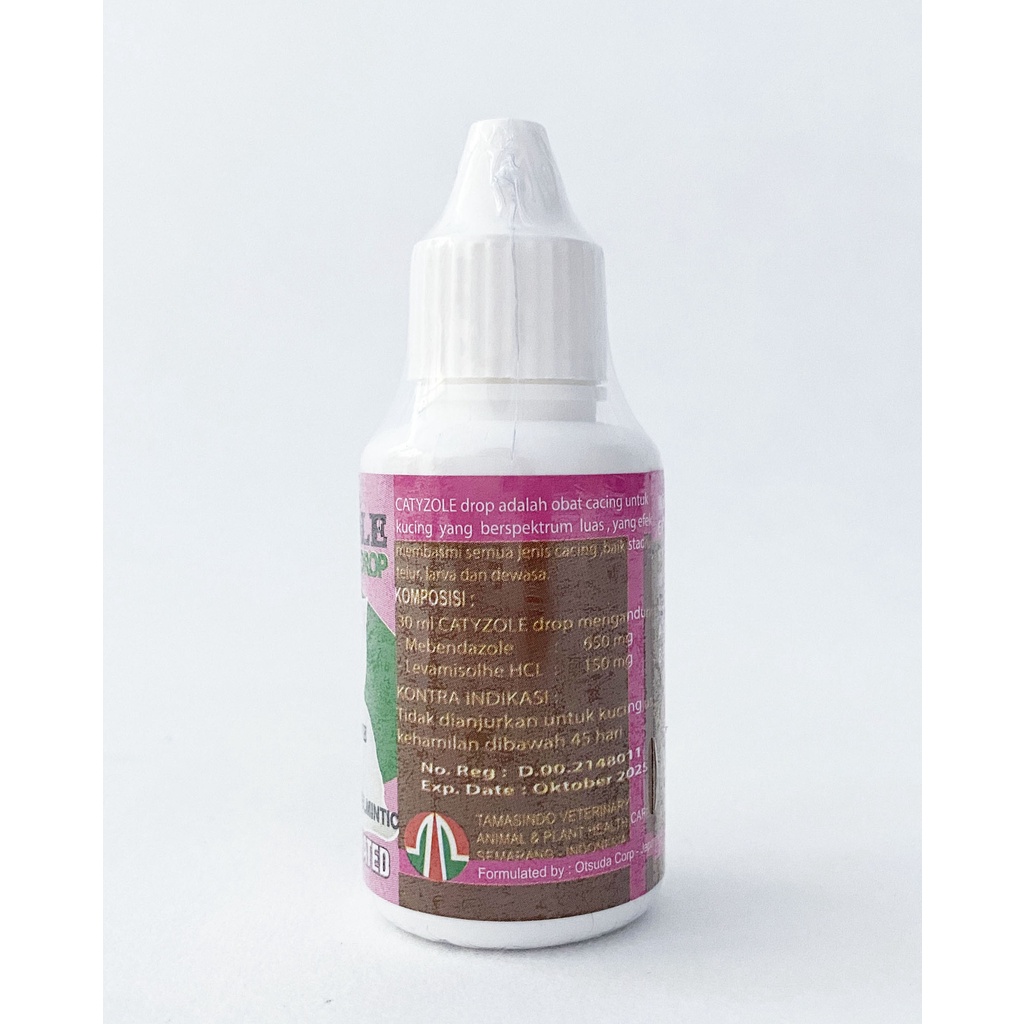 Catyzole Drop 30 ml - Obat Cacing Kucing Tetes Ampuh Anti Cacingan Kitten