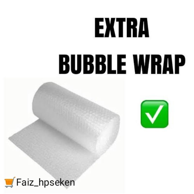 

Ekstra bubble wrap untuk packing