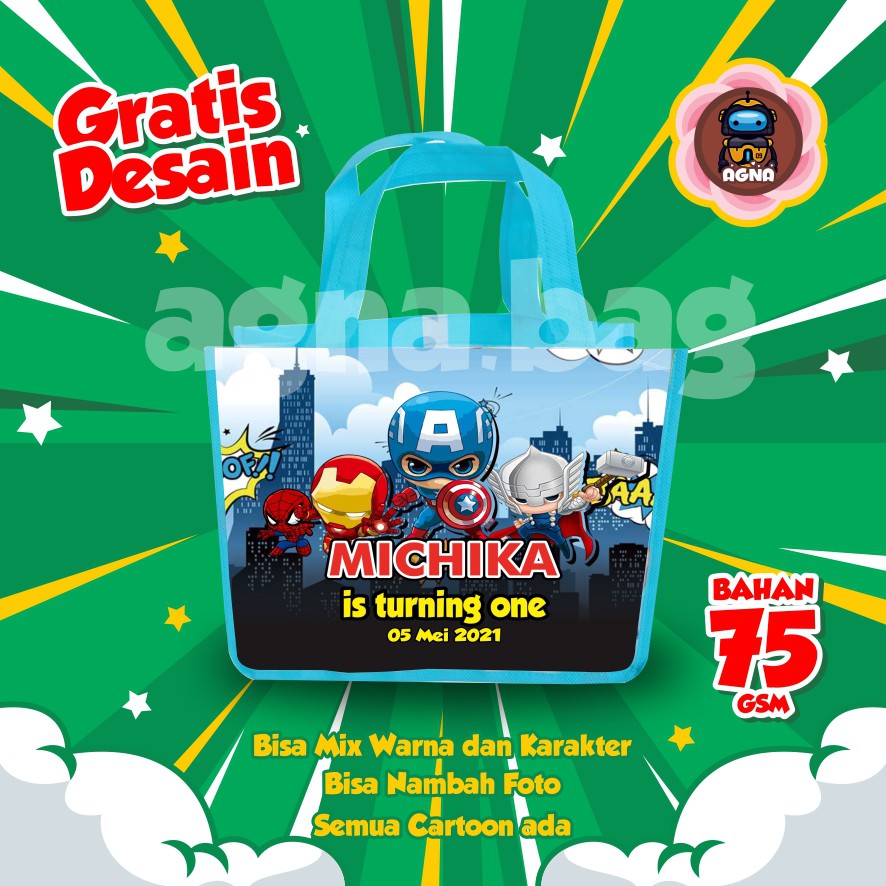 

GOODIE BAG MURAH / TAS ULTAH CUSTOM /TAS ULTAH PROMO/ TAS ULTAH AVENGER 3