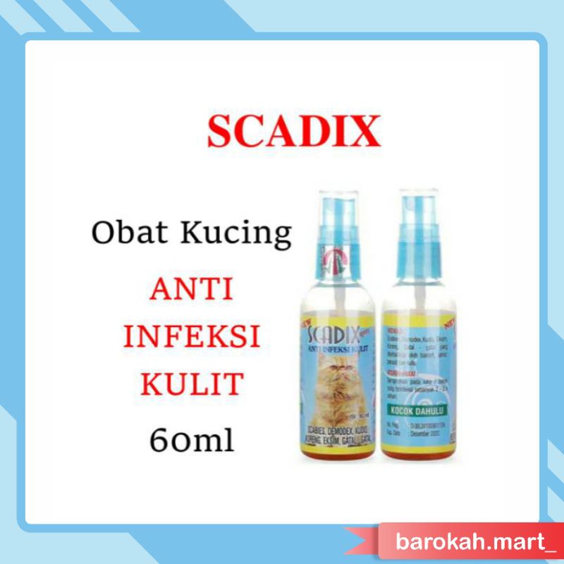 Scadix Spray Obat Infeksi Gatal Kucing Cat Kitten | Scadix Spray 60ml