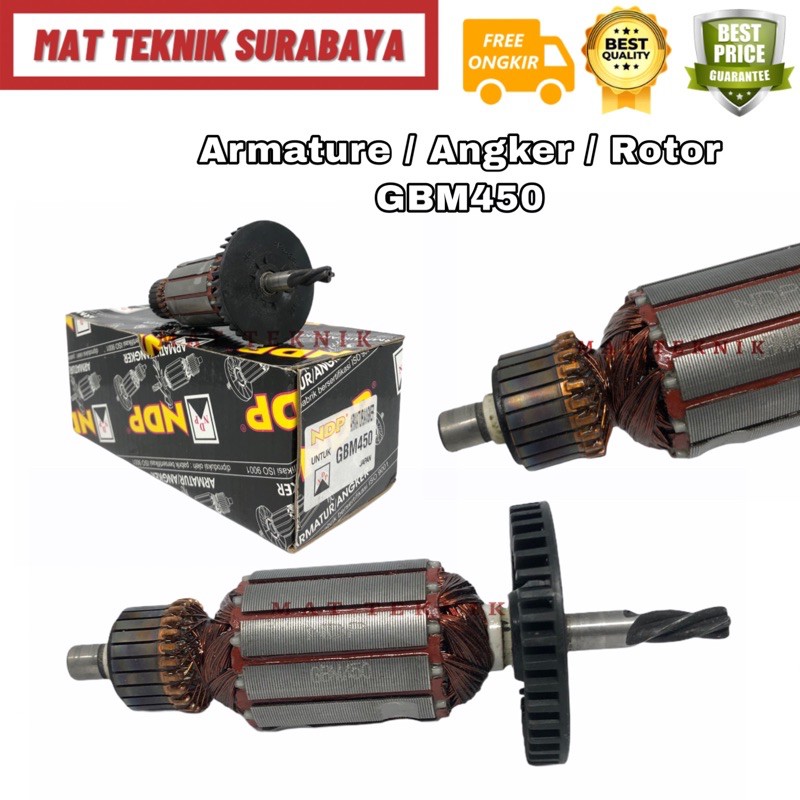 NDP Armature / Angker / Rotor Mesin Bor 10mm GBM 450 GBM450 Bosch