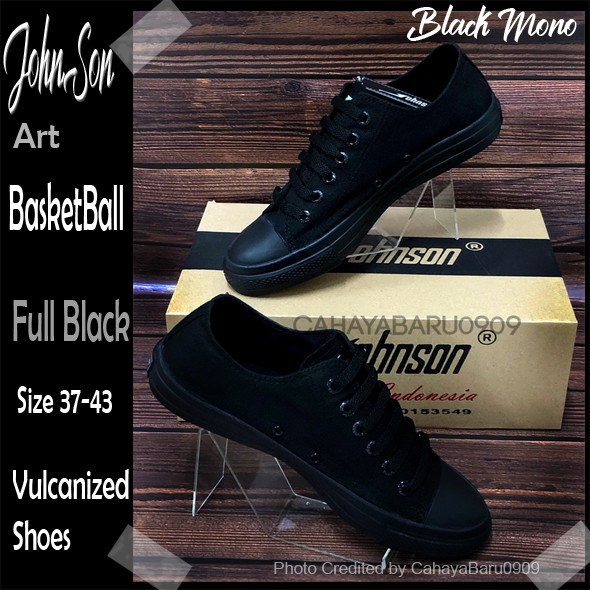 Sepatu JOHNSON  BASKETBALL LC Full Black 37-43