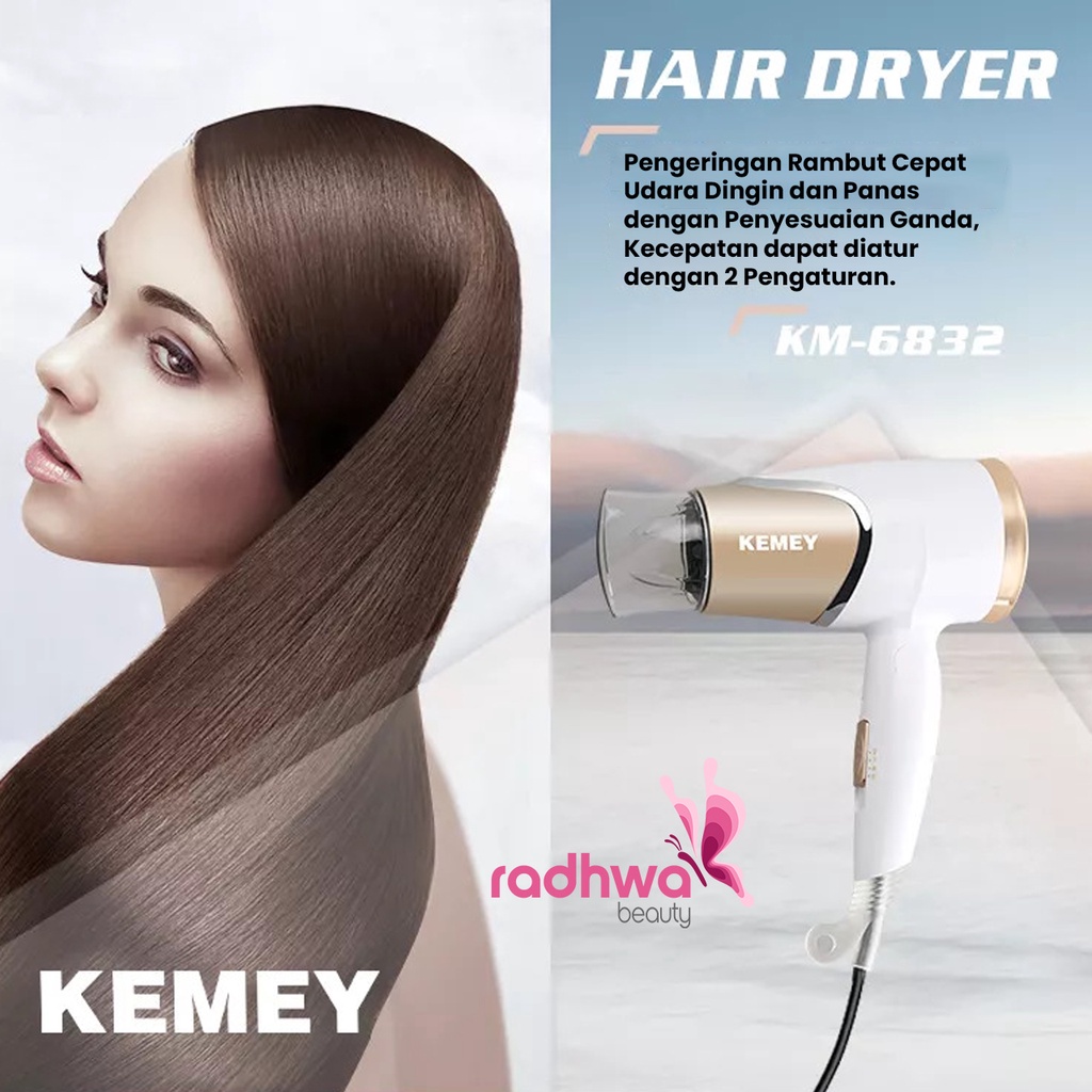 Hair Dryer Hotel Lipat Portable Professional / Hairdryer Foldable Pengering Rambut Udara Dingin dan Panas