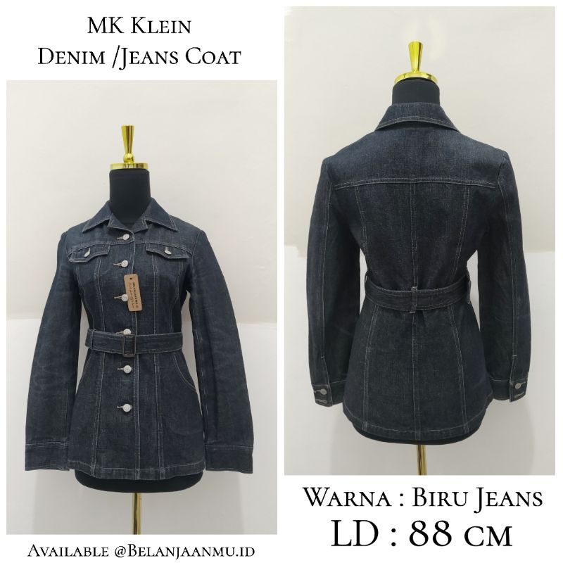 Jeans Trench Coat MK Klein Premium / Denim Coat - Like New
