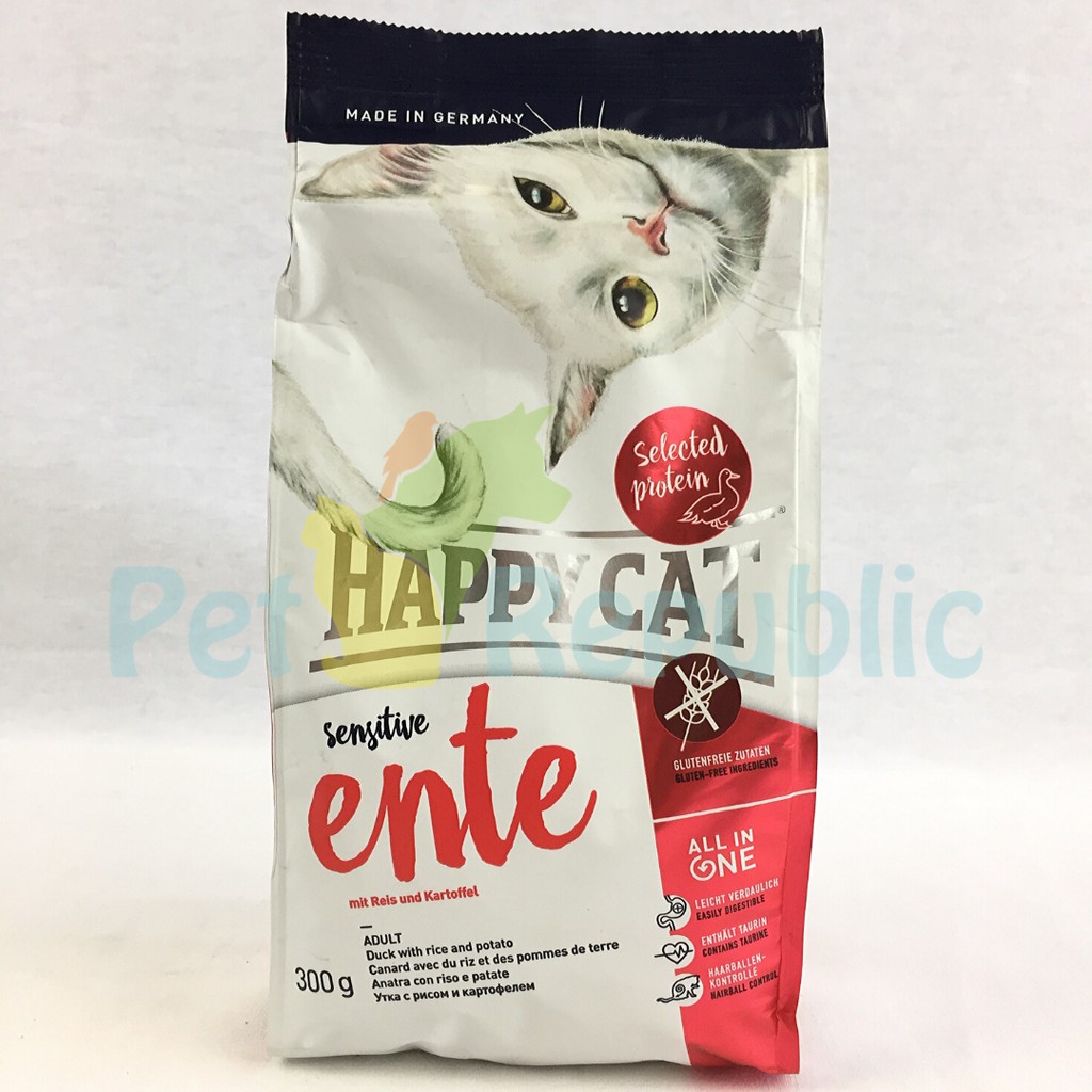 

HAPPYCAT Makanan Kucing Sensitive Glutenfree Duck 300gr