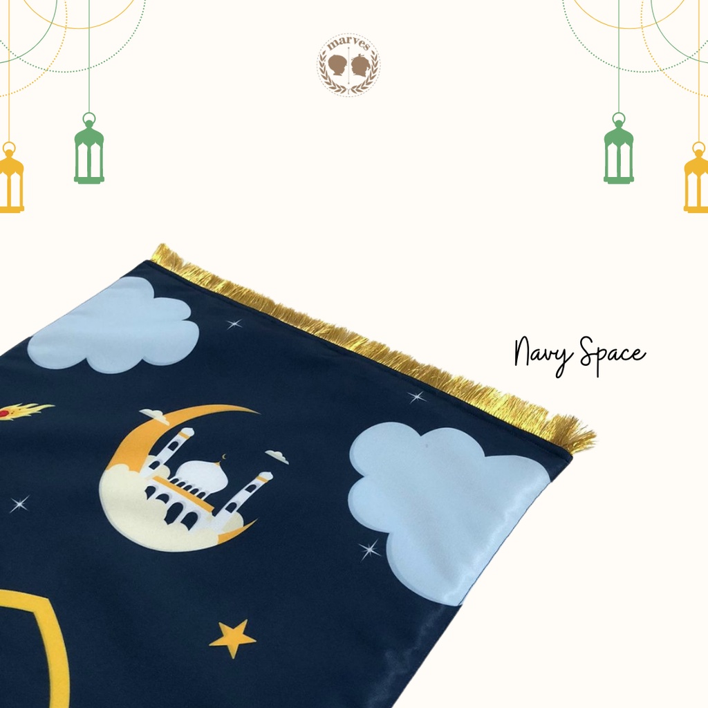 Marves - SAJADAH ANAK PRINT ANTI SLIP-Navy Space