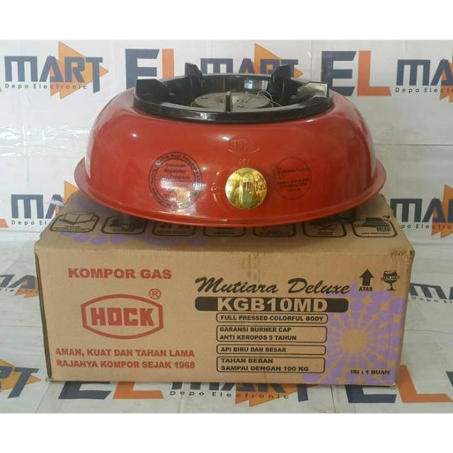 Hock kompor gas LPG 1 tungku KGB10MD - 100 MD mutiara Deluxe KGB 10MD 100MD