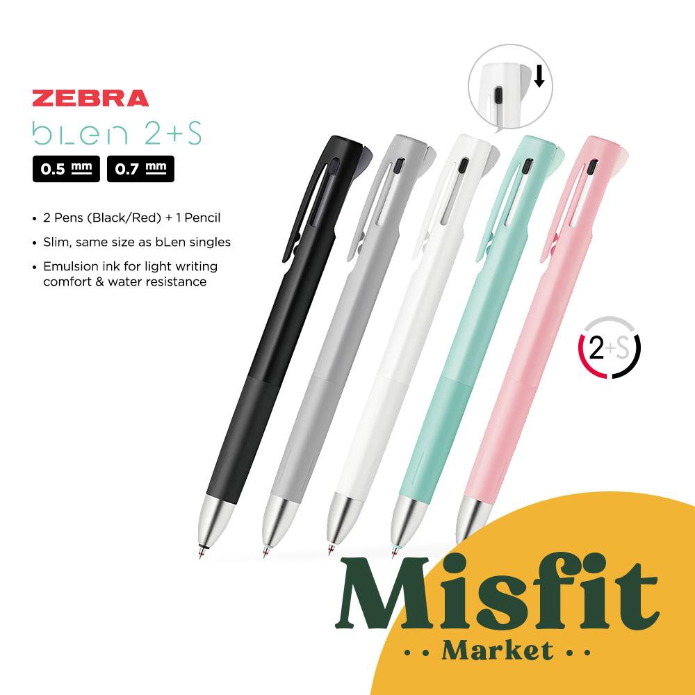 

ZEBRA BLEN 2+S Multi Pen 0.7 mm 0.5 mm Ballpoint Gel Mechanical Pencil 0.5 mm 0.7 mm Pensil Mekanik