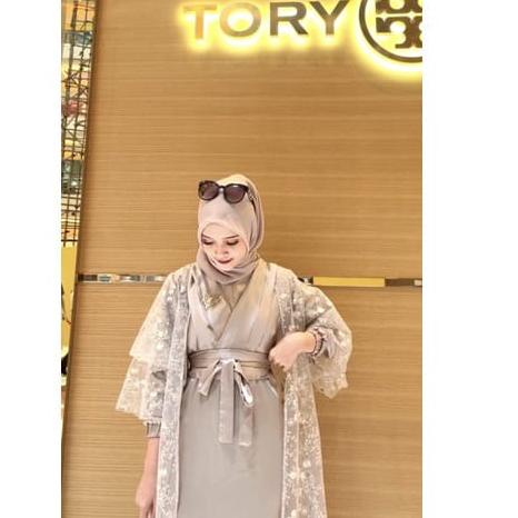Miliki - Myshawl Osana Gamis Brukat Pesta Syari Jumbo Azalea Dress Busui Preorder Gamis Polos  Gamis