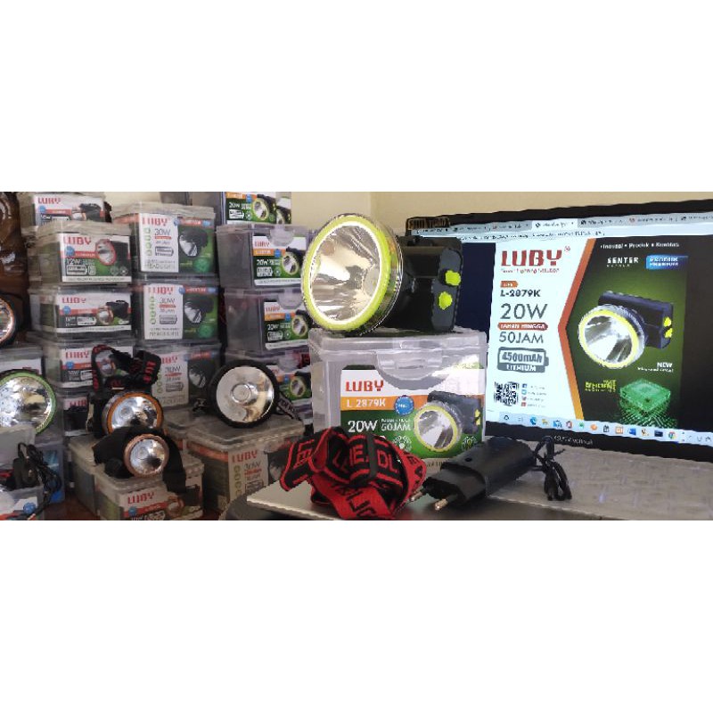 senter kepala luby 2879K headlight 20watt nyala kuning