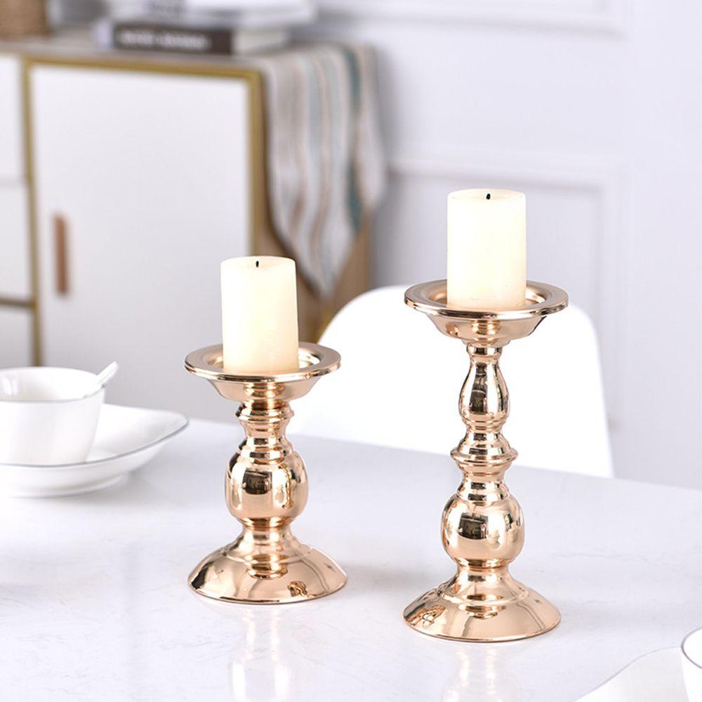 Populer Tempat Lilin Dekorasi Rumah Hiasan Meja Metal Holder Candlestick